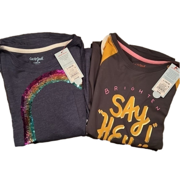 Cat & Jack Other - Two Cat & Jack shirts. Both NWT. Size L 10/12
